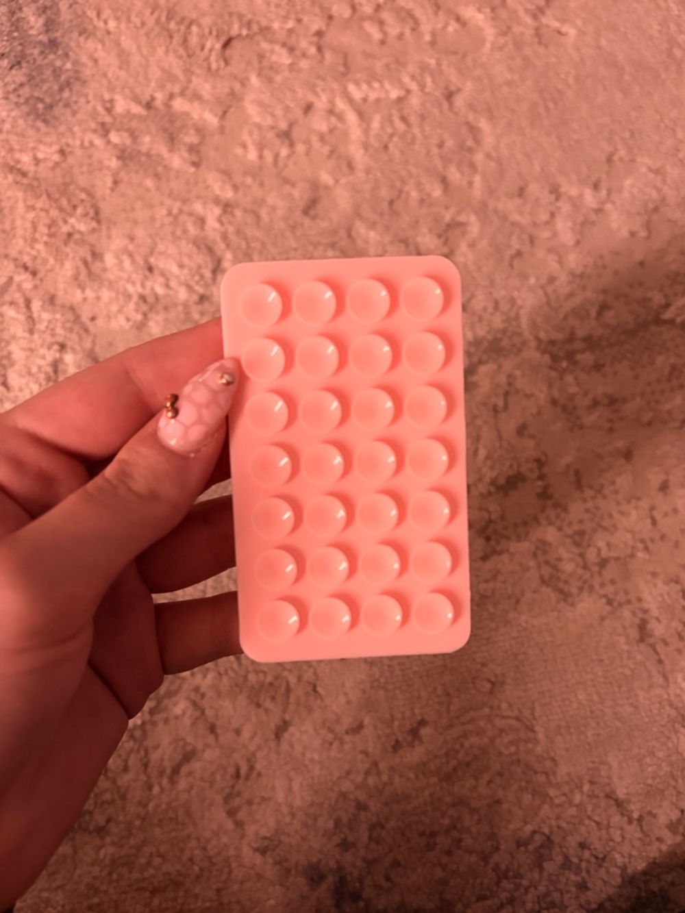 Pink Silicone Phone Grip